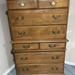 Vintage Dovetailed Highboy Dresser