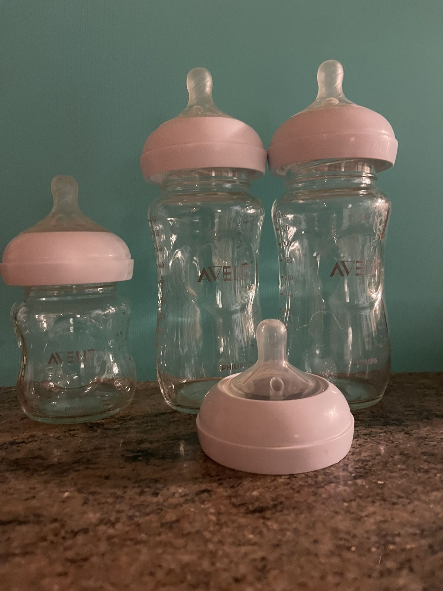Glass Avent Baby Bottles