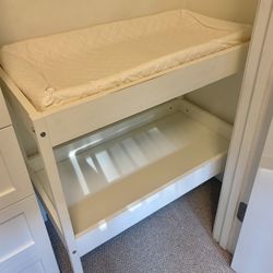 White Changing Table With Changing Pad