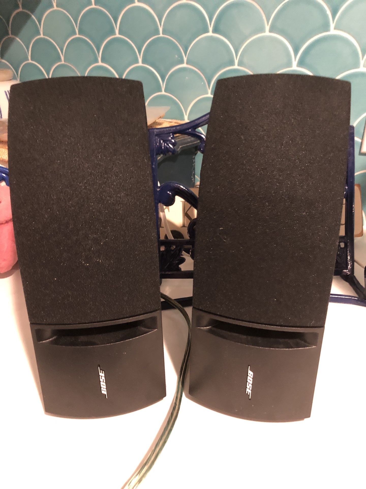 Bose model 161 wall mounted speakers.I have the wall mounts for them.