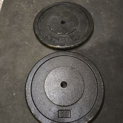 Good condition 50lb CAP Standard 1inch Weight Plates-