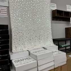 Soft Silver Leaf Faux Fur Blanket 