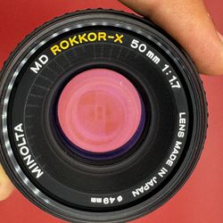 Minolta MD ROKKOR-X 50mm f1.7 Vintage Lens