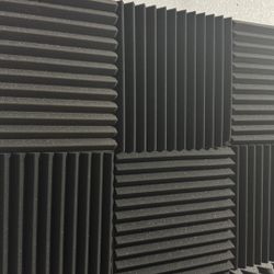 Lot Of 36 1-Inch Acoustic Treatment Sound Foam Panels, Good Condition