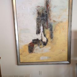 Huge Hand Embellished Giclee Painting