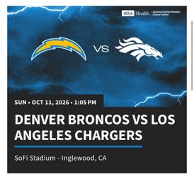 LA CHARGERS vs DENVER BRONCOS  10/11/26