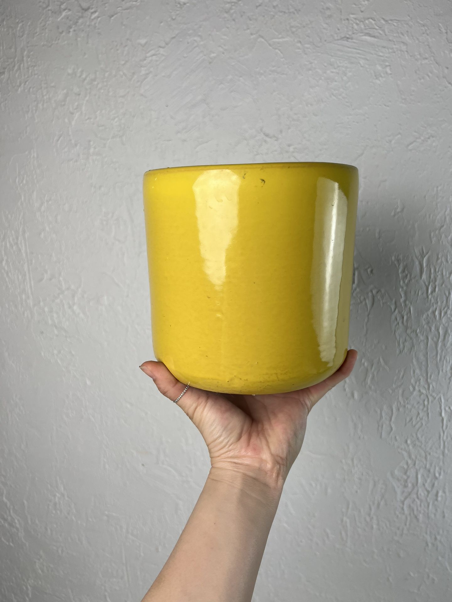 Yellow Ceramic Plant Pot 6”