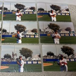 Lot Of 9 Cleveland Indians 4”x 6” Photos From 2000/2001 Spring Training 