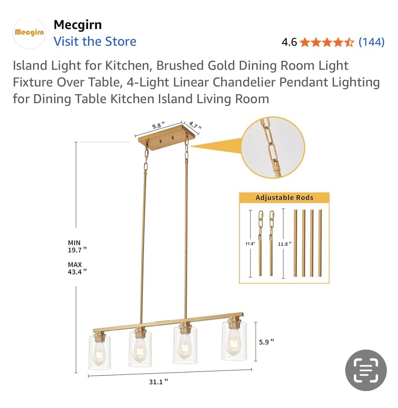 NEW in Box Ceiling Light