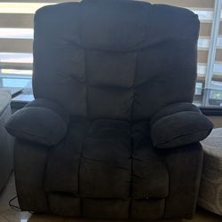 Recliner Wide Power Lift Assist with Heat, Massage & USB Microfiber 43.3”