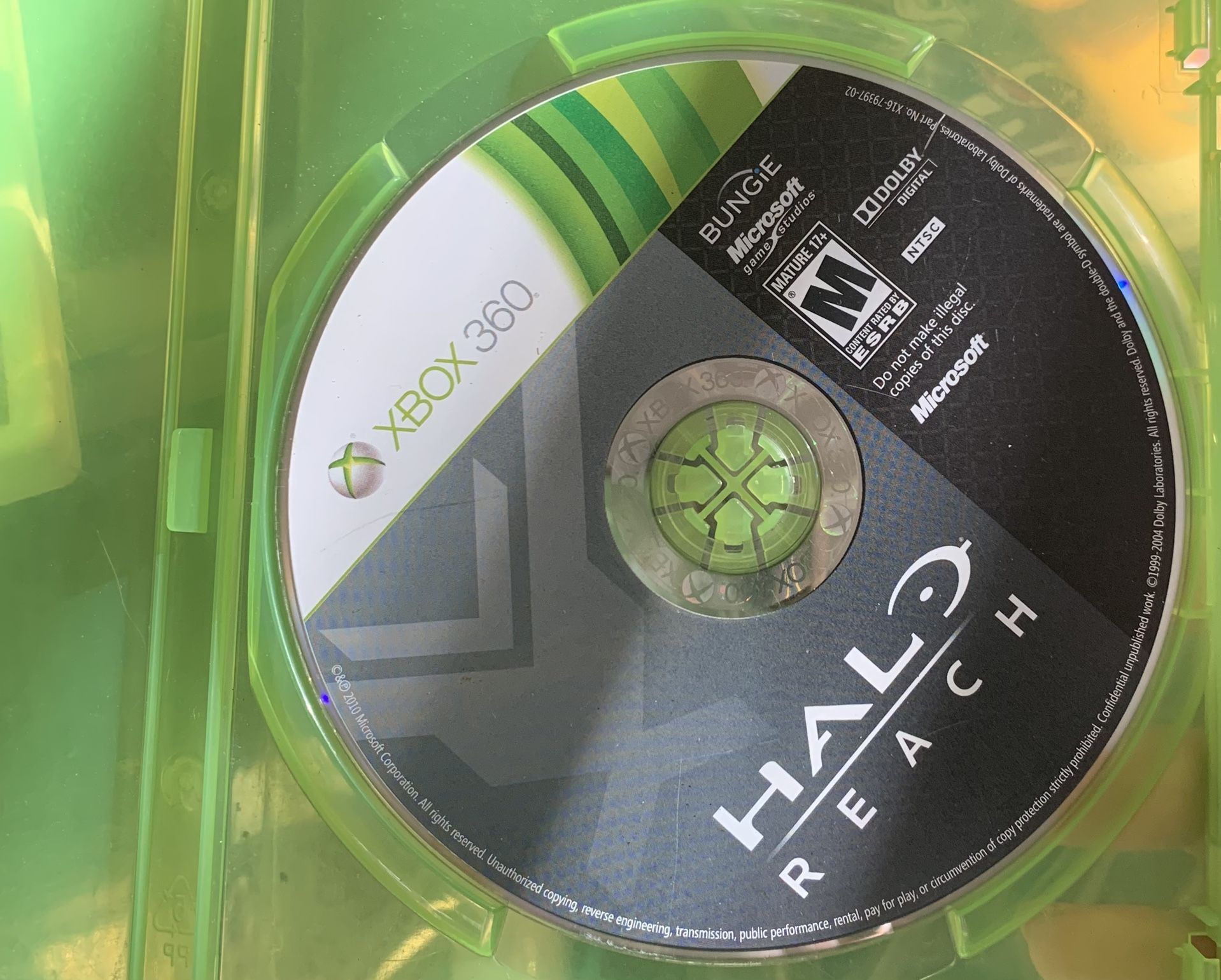 XBOX 360: Halo Reach Game Disc