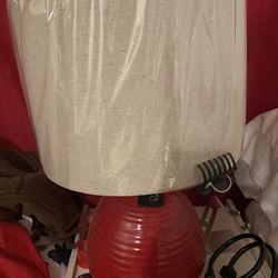 2 Red Lamps. I Good Condition With Plastic and Tags On. Moving 