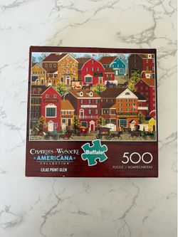 Lilac Point Glen Wysocki Buffalo Games 500 Piece Jigsaw Puzzle Complete 21x15"