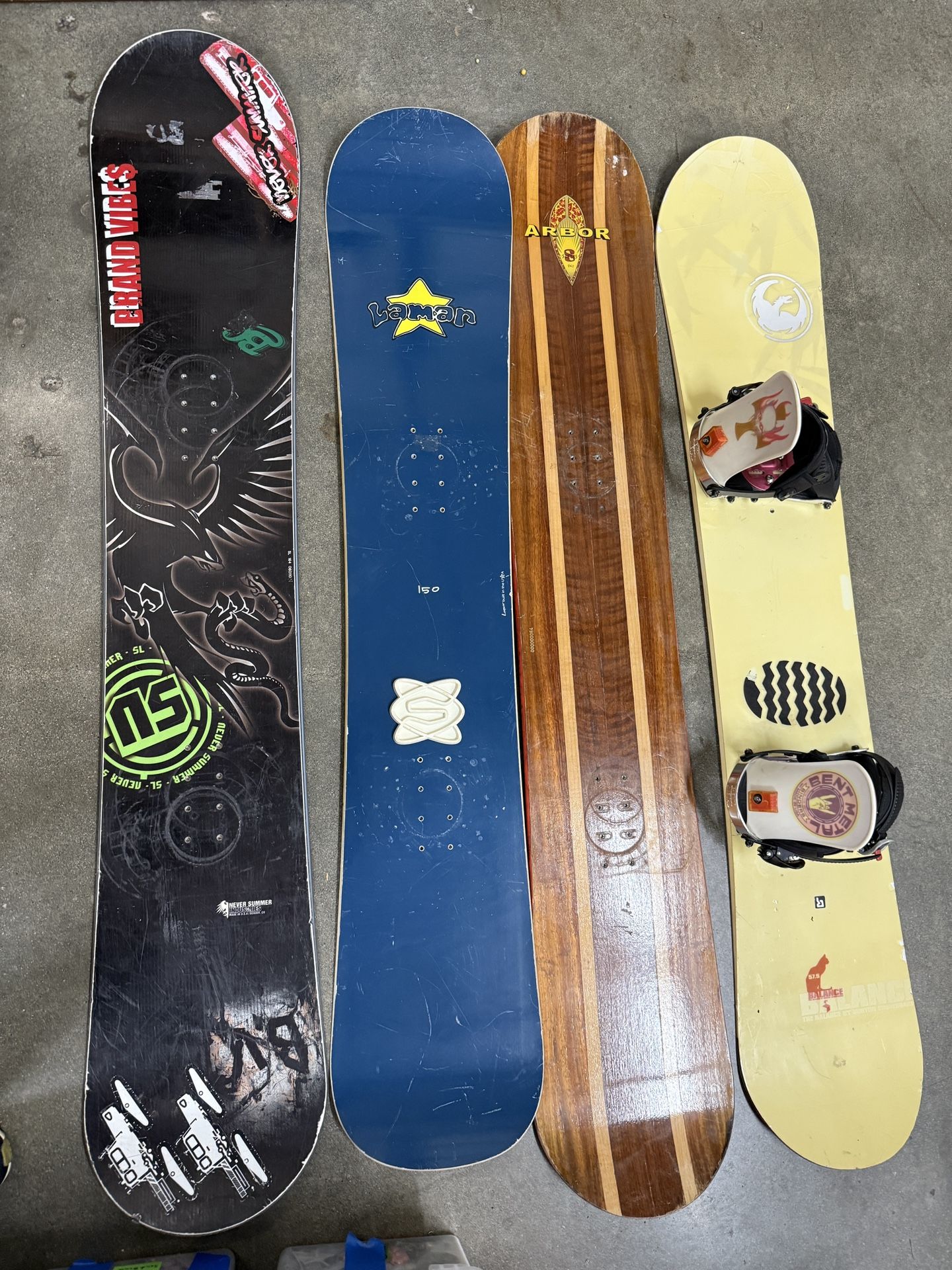 Snowboard Lot Of 4