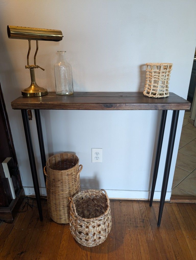 Handmade Solid Reclaimed Wood Console Table