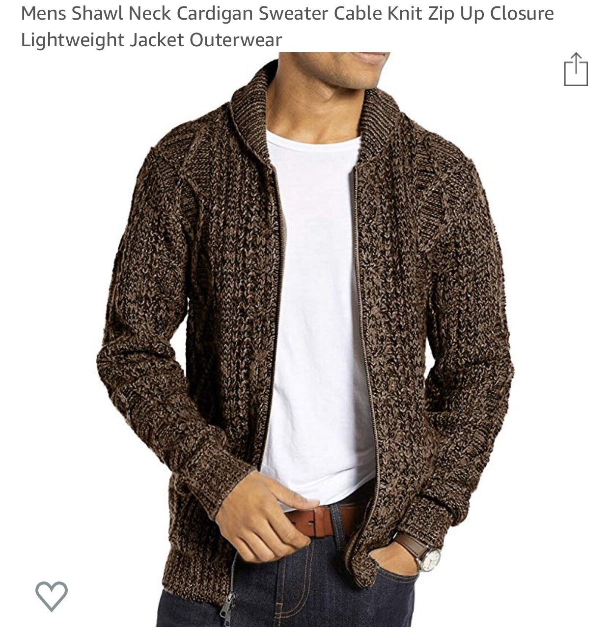 Brand new men’s cardigan sweater