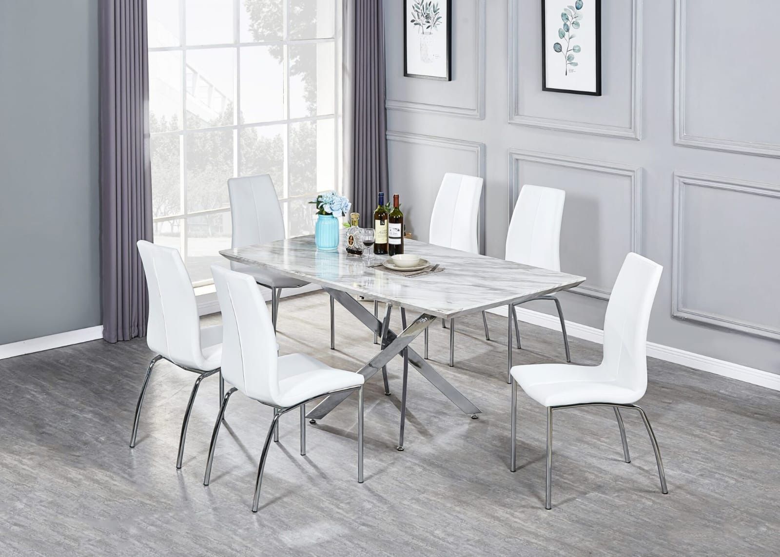 DINING SET 6 CHAIRS