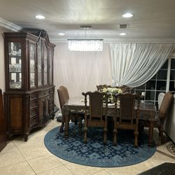 Dining Set Extendable W/ China Cabinet