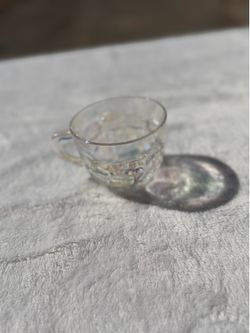 Vintage Iridescent Carnival Glass Punch Cup / Tea Cup
