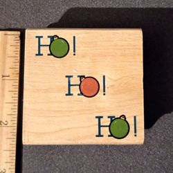 Christmas Ho! Ho! Ho! Canadian Maple Collections Wood Mounted Rubber Stamp Art Vintage Collectible A-1
