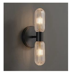 Matte Black Wall Sconces,12.3in 1 pack (2 lights up and down)
