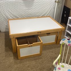 Kids Play Table and storage Bins