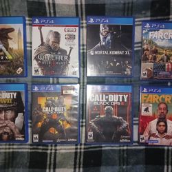 8 PS4 Games Amazing Condition