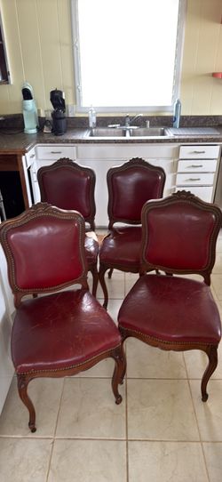 Antique French Louis XV style chairs x 4
