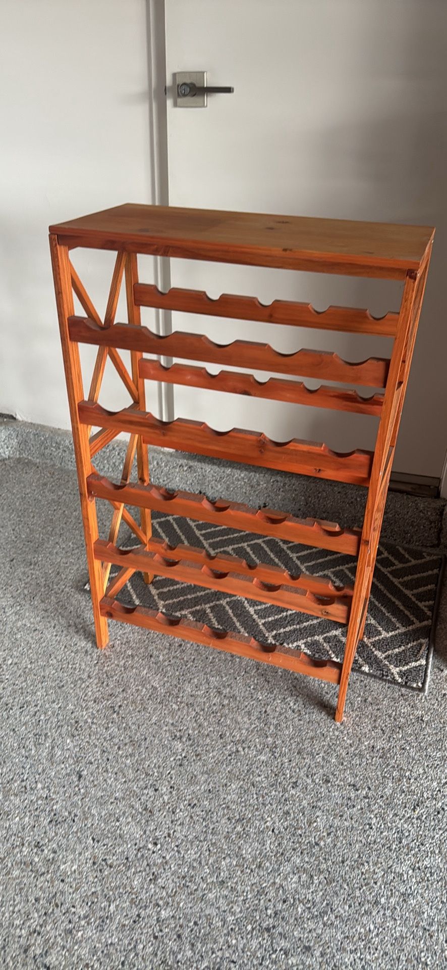 wooden wine rack