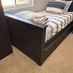 Youth twin blue bedroom set