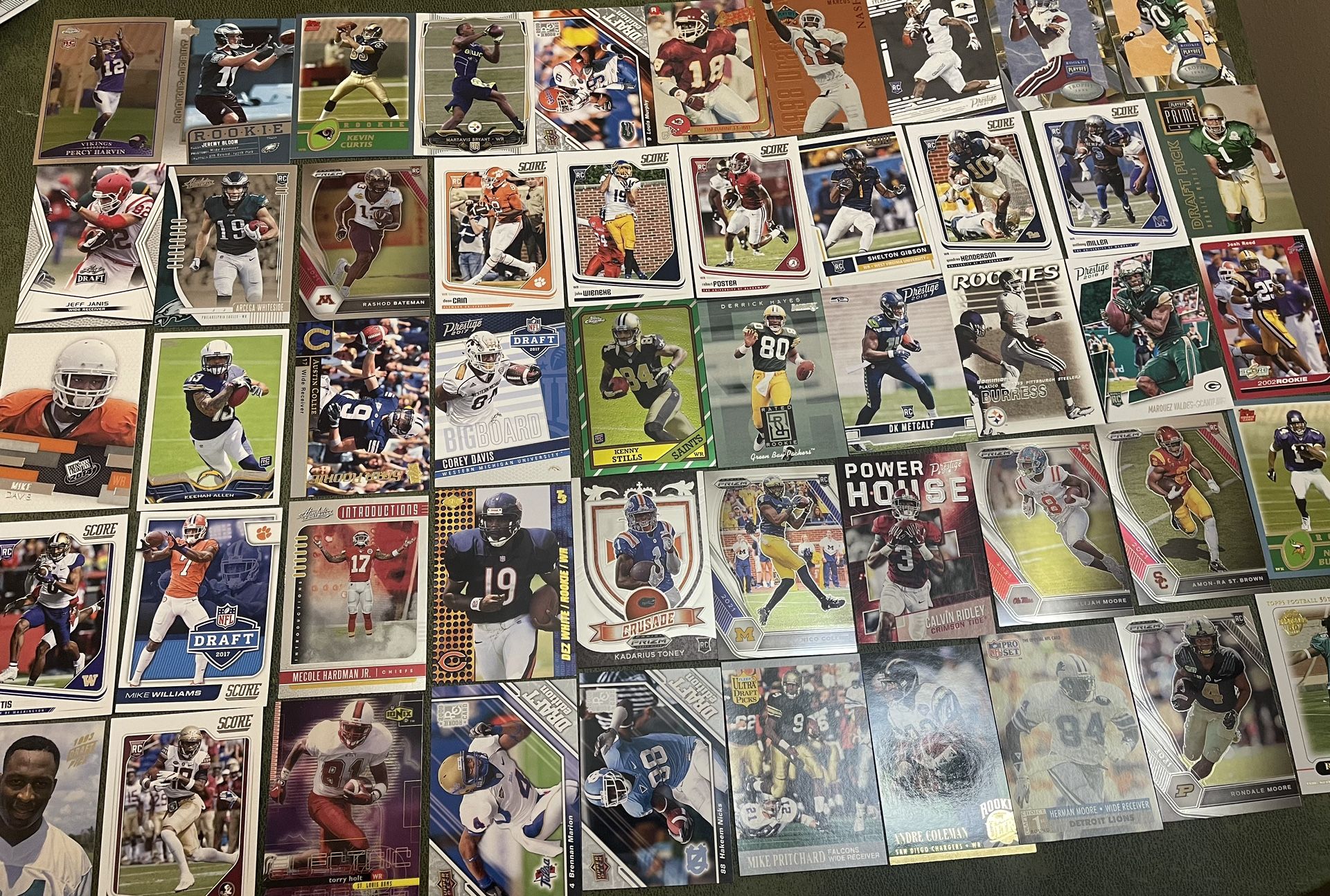 Lot of 50 NFL Wide Receiver Rookie Cards #1