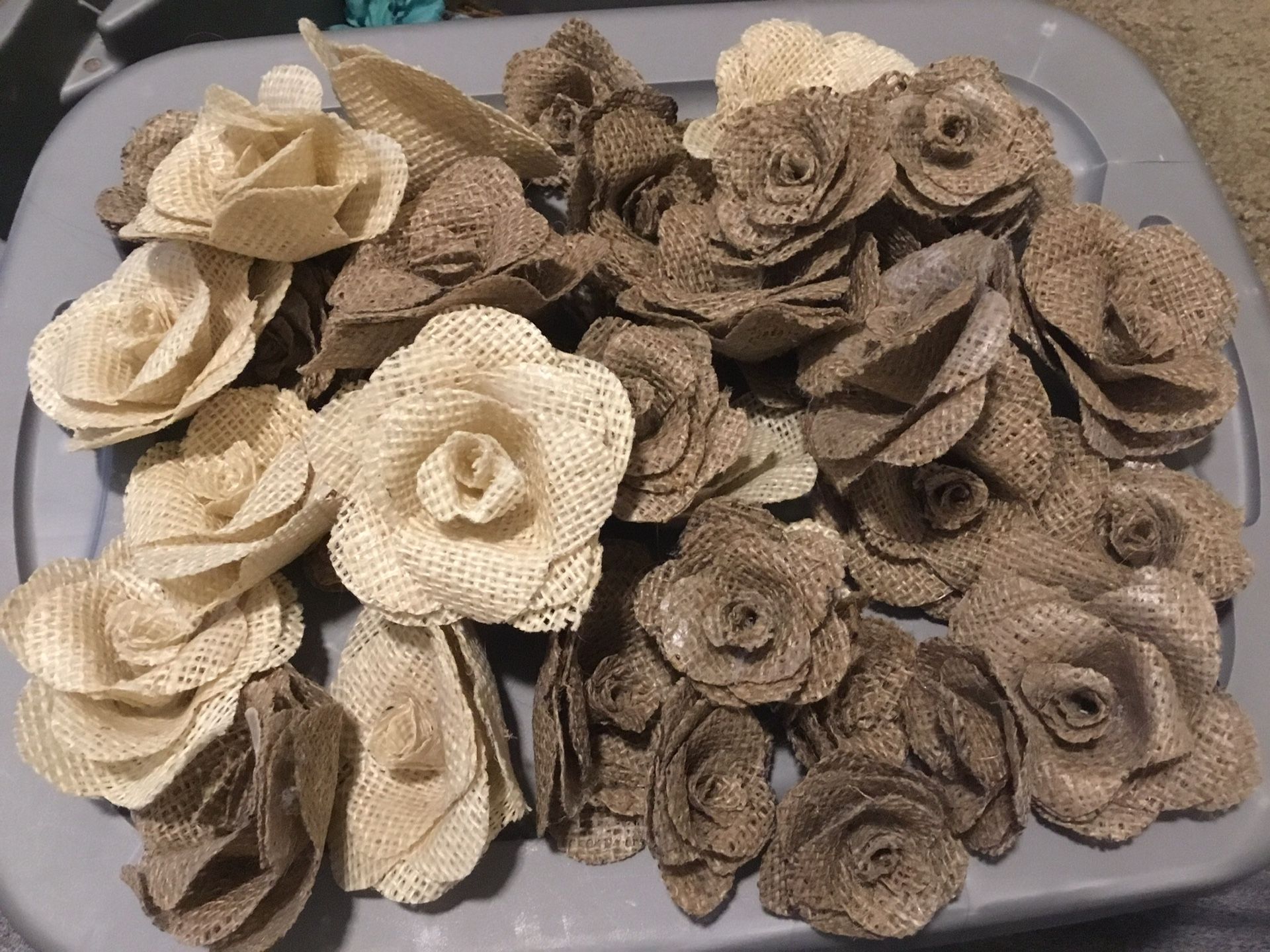 Handmade Burlap Roses