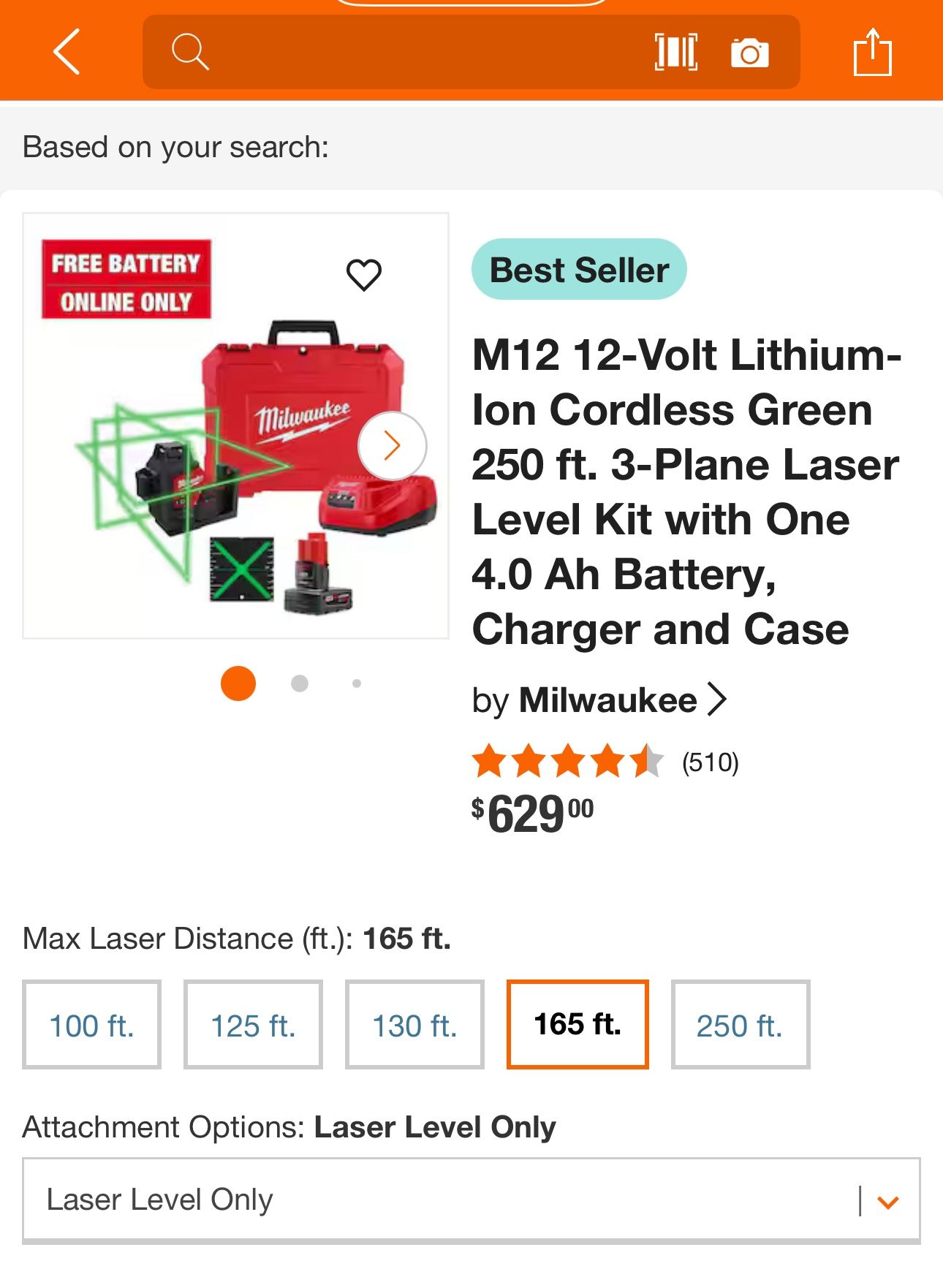 Milwaukee Laser level 360
