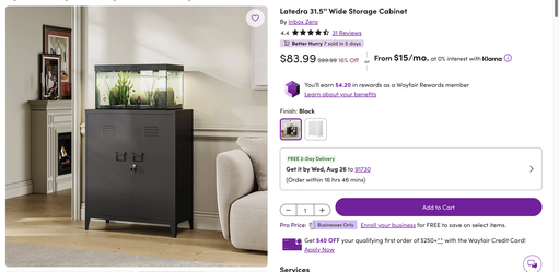 METAL STORAGE CABINET NEW IN BOX NEVER OPENED