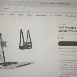 Sit And Stand Computer Wall Mount 
