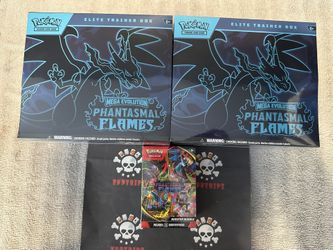 2 Phantasmal Flames ETB’s & 1 Booster Bundle