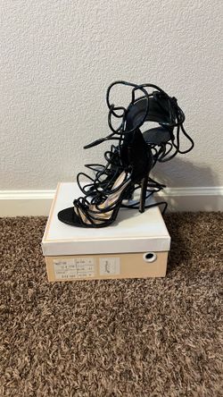 Black Thigh High Heels 