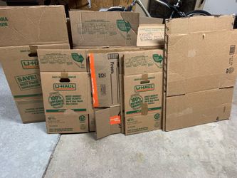 Packing boxes and paper