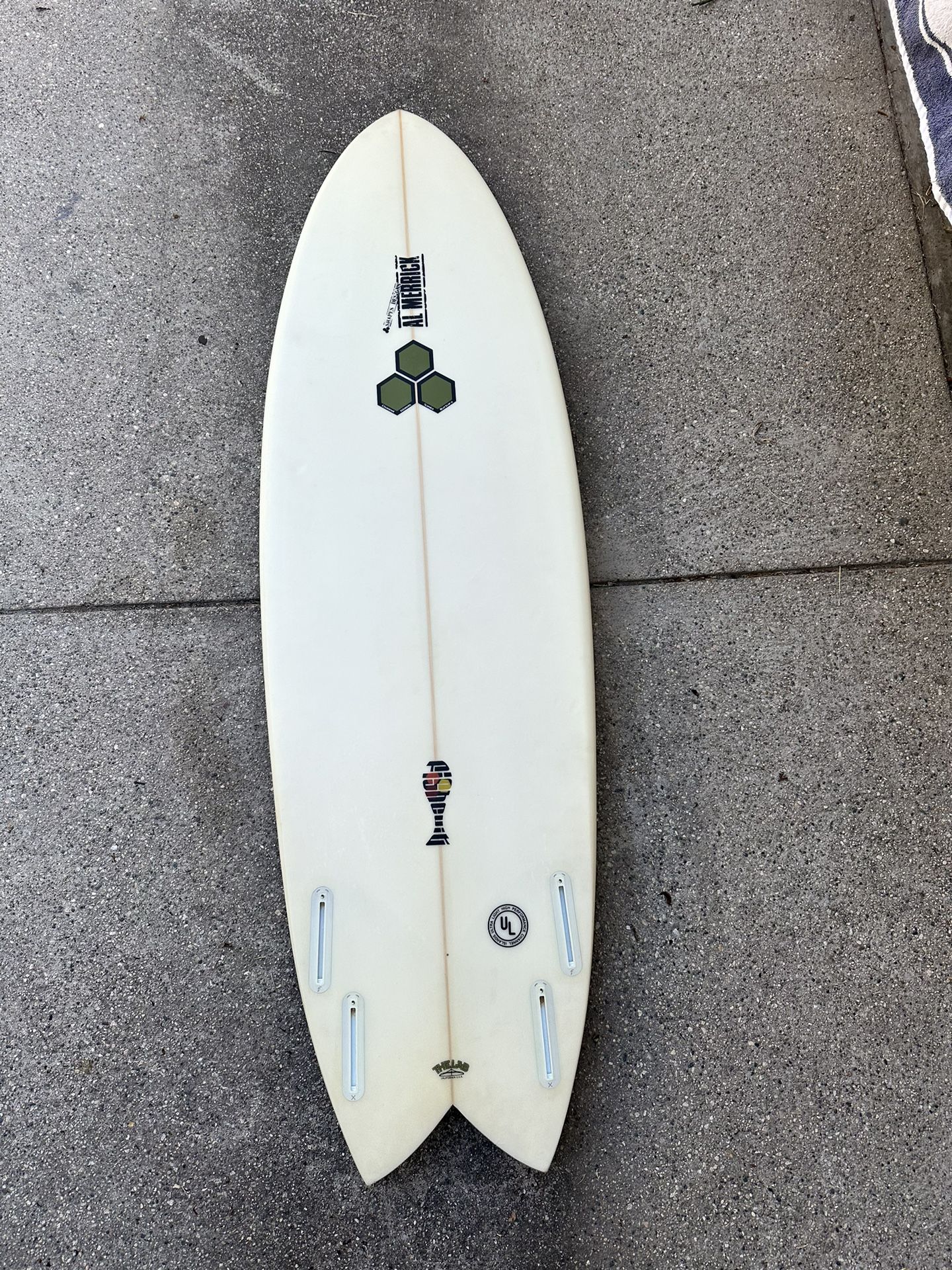 6'2” quad fish Channel Islands Al Merrick Fishcuit surfboard for