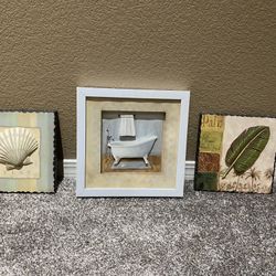 Home Wall Decoration Pieces Seashell Leaf Bathtub