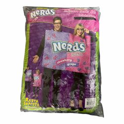 Nerds Adult Halloween Costume. •One  Size Fits Most (New) *2 Tunics.