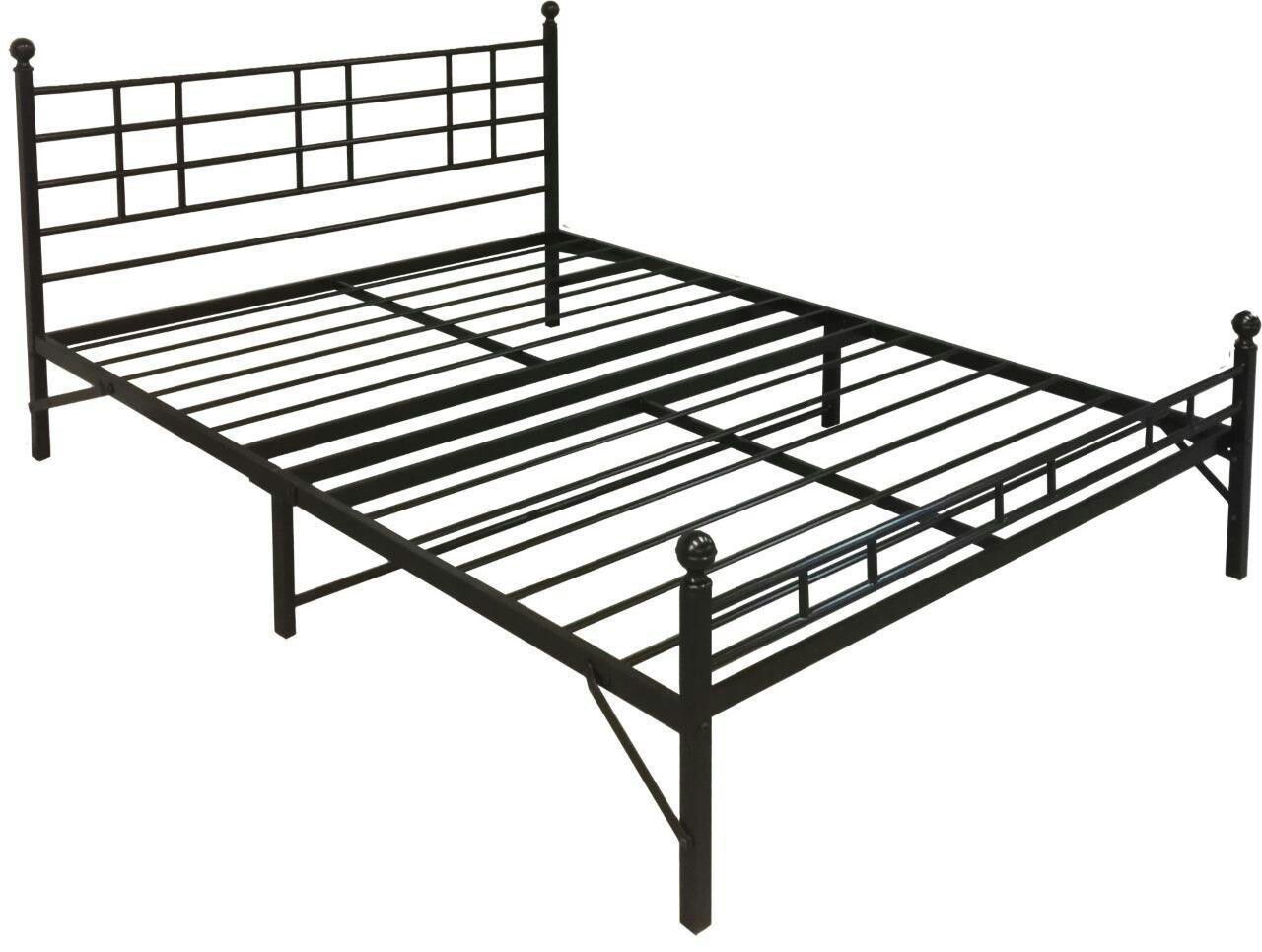 New King size Easy Set-up Steel Headboard Platform Bed [Item1052]
