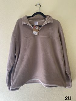 NCAA College USC Trojans 1/4 Zip Down Fleece Sweater Men & Women XL Color Brown