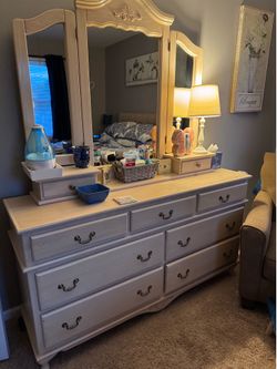 Oak whitewashed / beige bedroom set