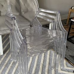 Clear Acrylic Ghost Chairs Set Of 3