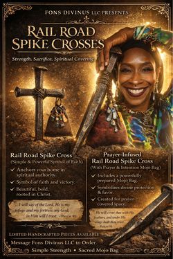Fons Divinus LLC Rail Road Spike Cross