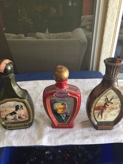 3 antique bottles.