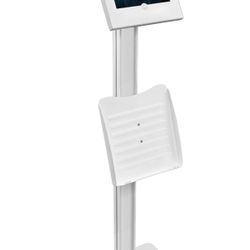 mount-it! Anti-theft iPad Floor Stand Kiosk w/ Brochure Holder