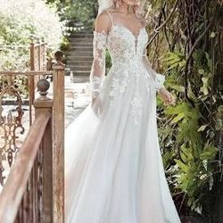 Maggie Sottero Custom Wedding Dress With Veil