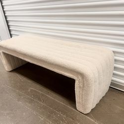 Wool bench ottoman